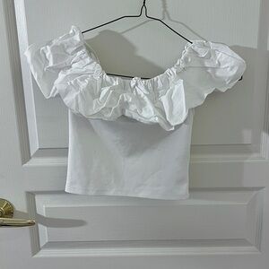 ZARA ruffle crop top